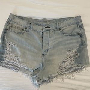 America eagle high rise jean shorts